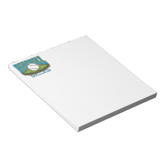 Baseball Game Day Notepad (Angled)