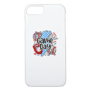 Baseball Game Day Retro Tis The Season Checkered iPhone 8/7 Case