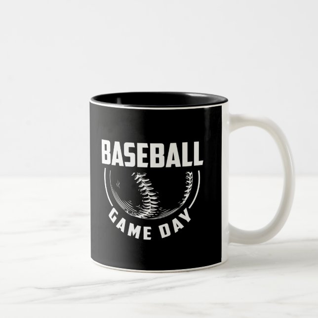 Baseball Game Day Two-Tone Coffee Mug (Right)
