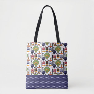 Baseball Game Equipment & Objects Pattern Tote Bag