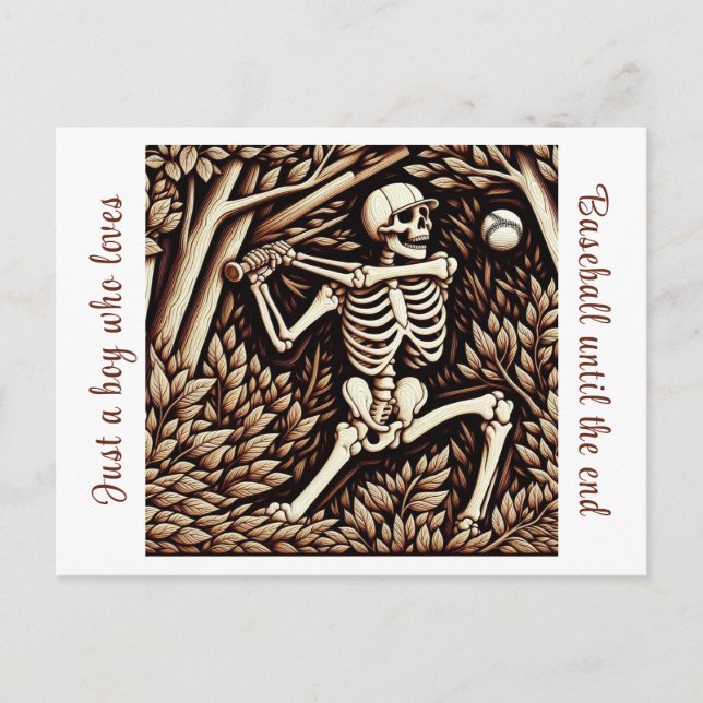 Baseball game in the heart of the forest postcard (Front)