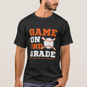 Baseball Game On 3rd Grade Back To School Cute Spo T-Shirt