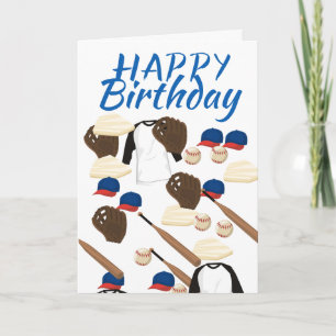 Baseball gear  birthday card