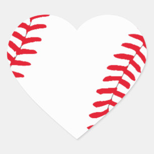 Baseball Gear Heart Sticker