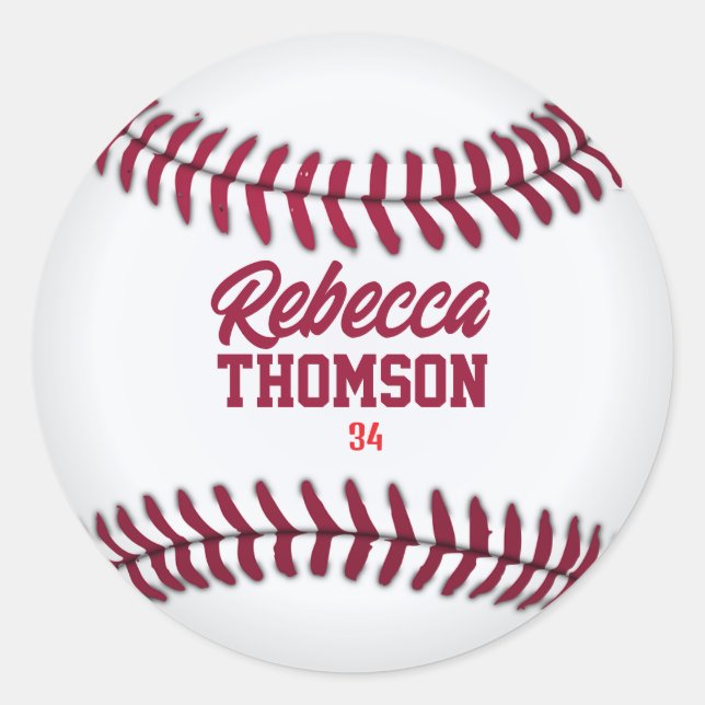 Baseball Gift Tag for Individual Player Gifts  (Front)