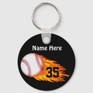 Baseball  Gifts for Teenagers with NAME and NUMBER Key Ring