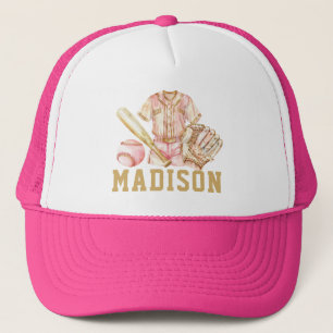 Baseball Girl Birthday Trucker Hat