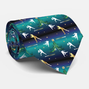 Baseball Girls Softball Christmas Tie