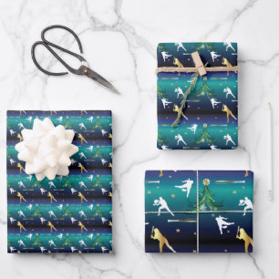 Baseball Girls Softball Christmas Wrapping Paper Sheet