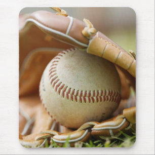 Baseball Glove and Ball Mouse Pad