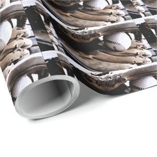 Baseball Glove and Ball Wrapping Paper