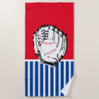 Baseball Glove Beach Towel