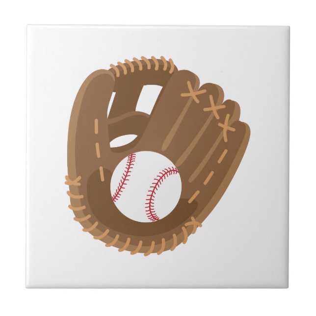 Baseball Glove Ceramic Tile (Front)