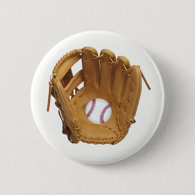 Baseball Glove or Mitt with baseball button (Front)