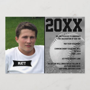 Baseball Graduation Announcement