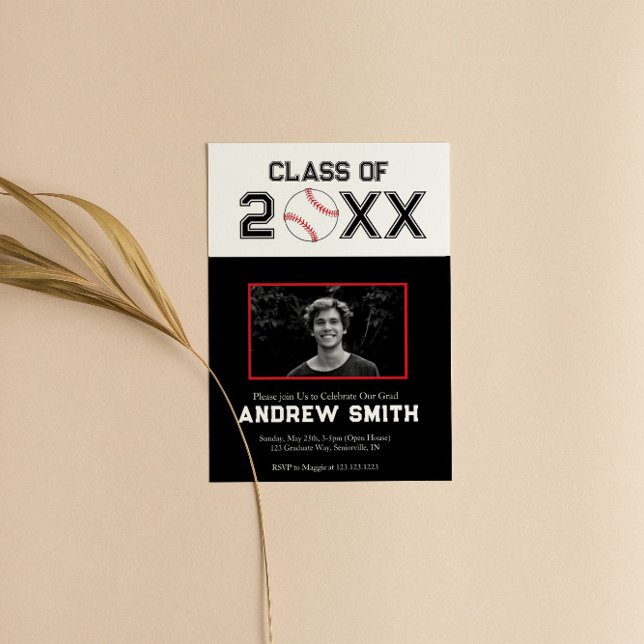Baseball Graduation Party Invitation Class Of (Creator Uploaded)