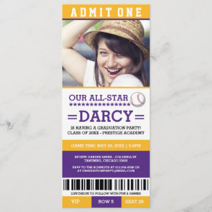 Baseball Graduation Party Invites