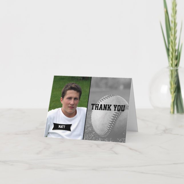 Baseball Graduation Thank You card (Front)