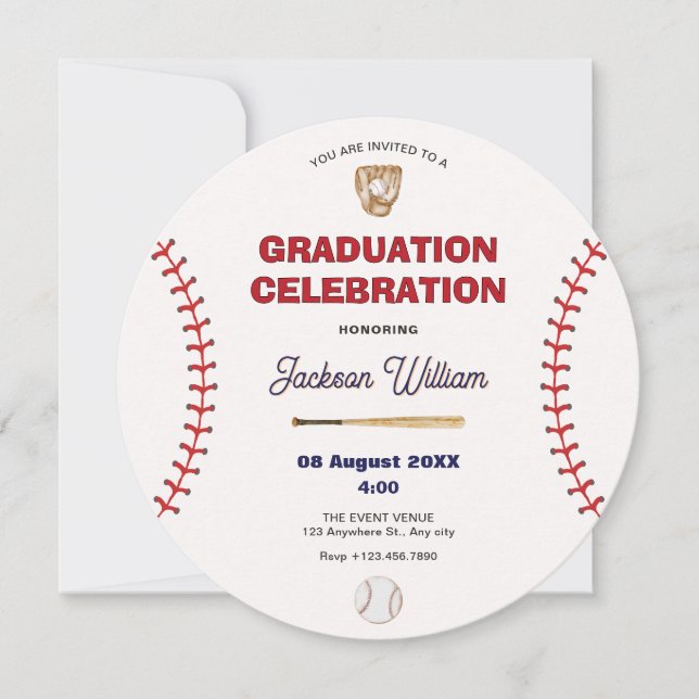 Baseball gradution invitation (Front)
