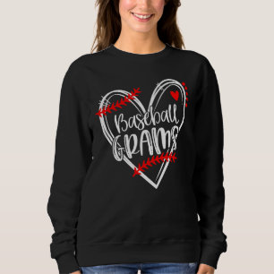 Baseball Grams Heart T ball Grams Mother's Day Sweatshirt