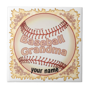 Baseball Grandma   Ceramic Tile