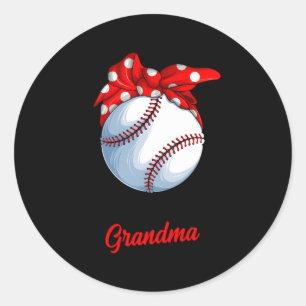 Baseball Grandma Classic Round Sticker