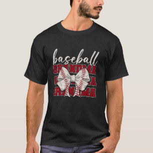 Baseball Grandma Coquette Bow Sport Lover Mothers T-Shirt