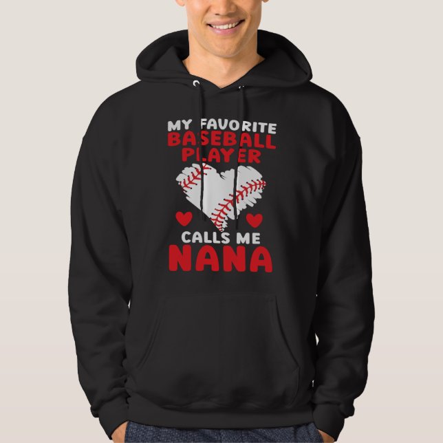 Baseball Grandma Grandmother Granny Grandparents D Hoodie (Front)