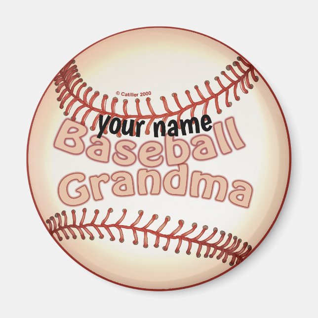 Baseball Grandma  Magnet (Front)