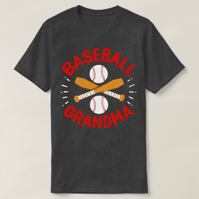 Baseball Grandma T-Shirt (Design Front)