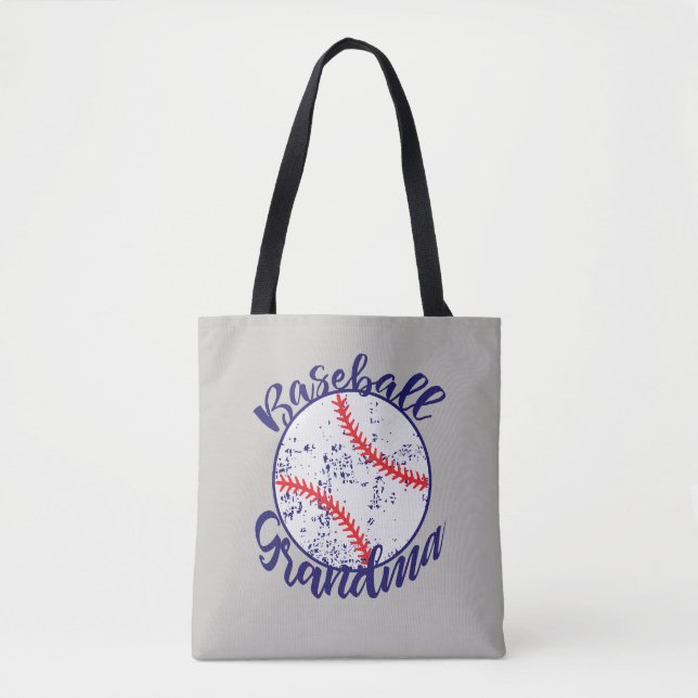 Baseball Grandma words sports tote Bag (Front)