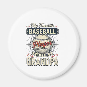 Baseball Grandpa Vintage Engraving Shirt Design_1 Magnet