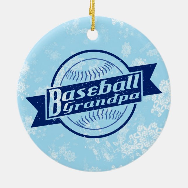 Baseball Grandpa Xmas Decoration (Back)