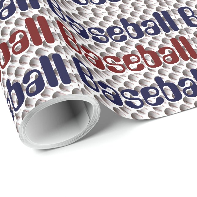 Baseball Graphics Wrapping Paper (Roll Corner)