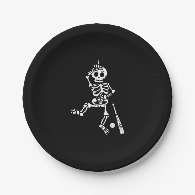 Baseball Halloween baseball Paper Plate (Front)