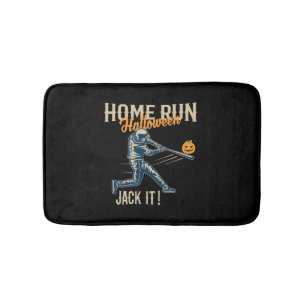 Baseball Halloween Fun Retro Distressed Stylish Bath Mat