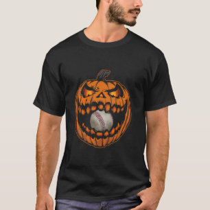 Baseball Halloween Spooky Catcher Pitcher Trick Or T-Shirt