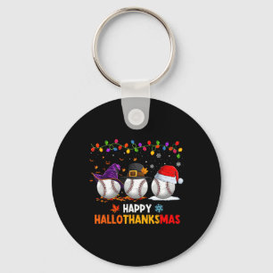 Baseball Halloween Thanksgiving Christmas Hallotha Key Ring