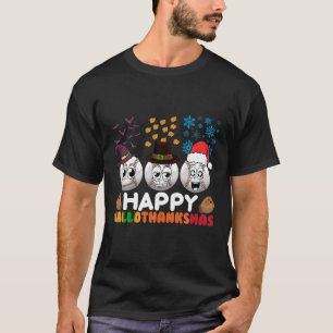 Baseball Halloween Thanksgiving Christmas Hallotha T-Shirt