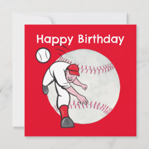 Baseball Happy Birthday player Card
