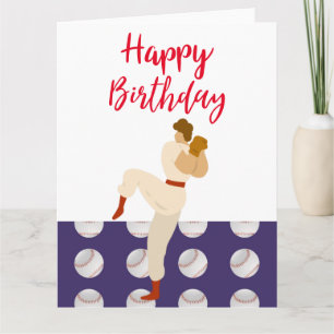 Baseball Happy Birthday with Player Card