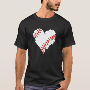 Baseball Hear Heart Baseball Fans For Men Women T-Shirt