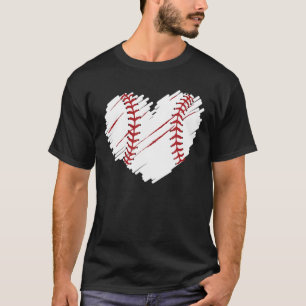Baseball Heart Cute Mum Dad Men Women Softball Gif T-Shirt