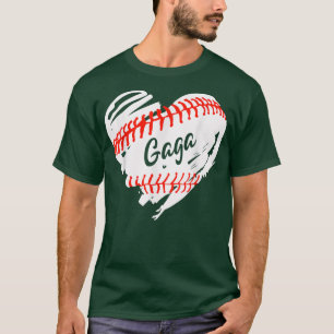 Baseball Heart Gaga Grandma Mother's Day Gift T-Shirt