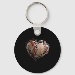 Baseball Heart Happy Valentines Day Baseball Boy G Key Ring