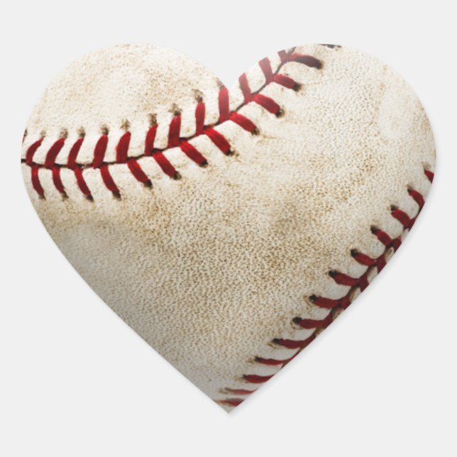 Baseball Heart Heart Sticker (Front)