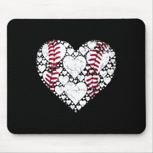 Baseball Heart Love Game Sports Fan Game Day Mouse Pad