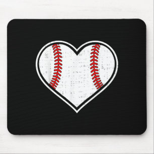 Baseball Heart Love Sport Valentines Day Men Women Mouse Pad
