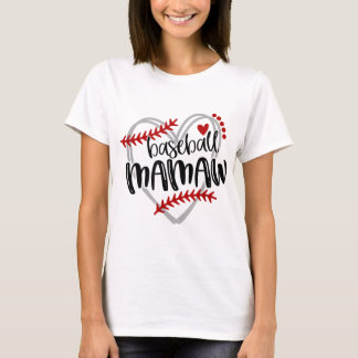 Baseball Heart MAMAW Grandma Trendy T-Shirt