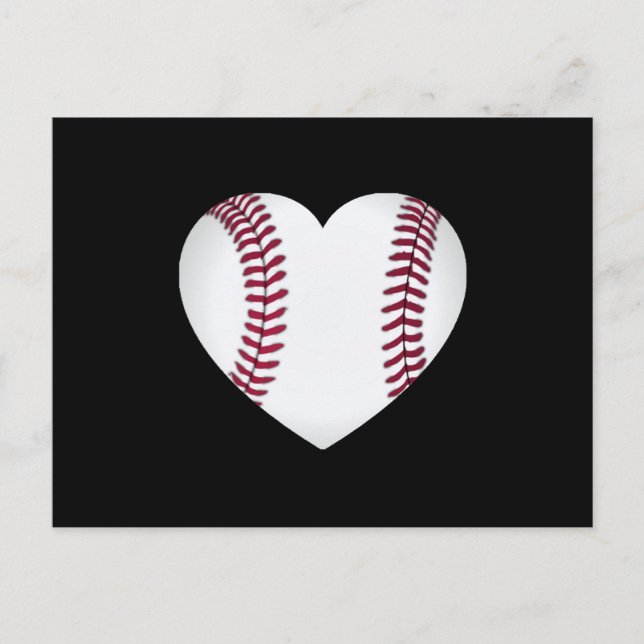 Baseball Heart Postcard (Front)